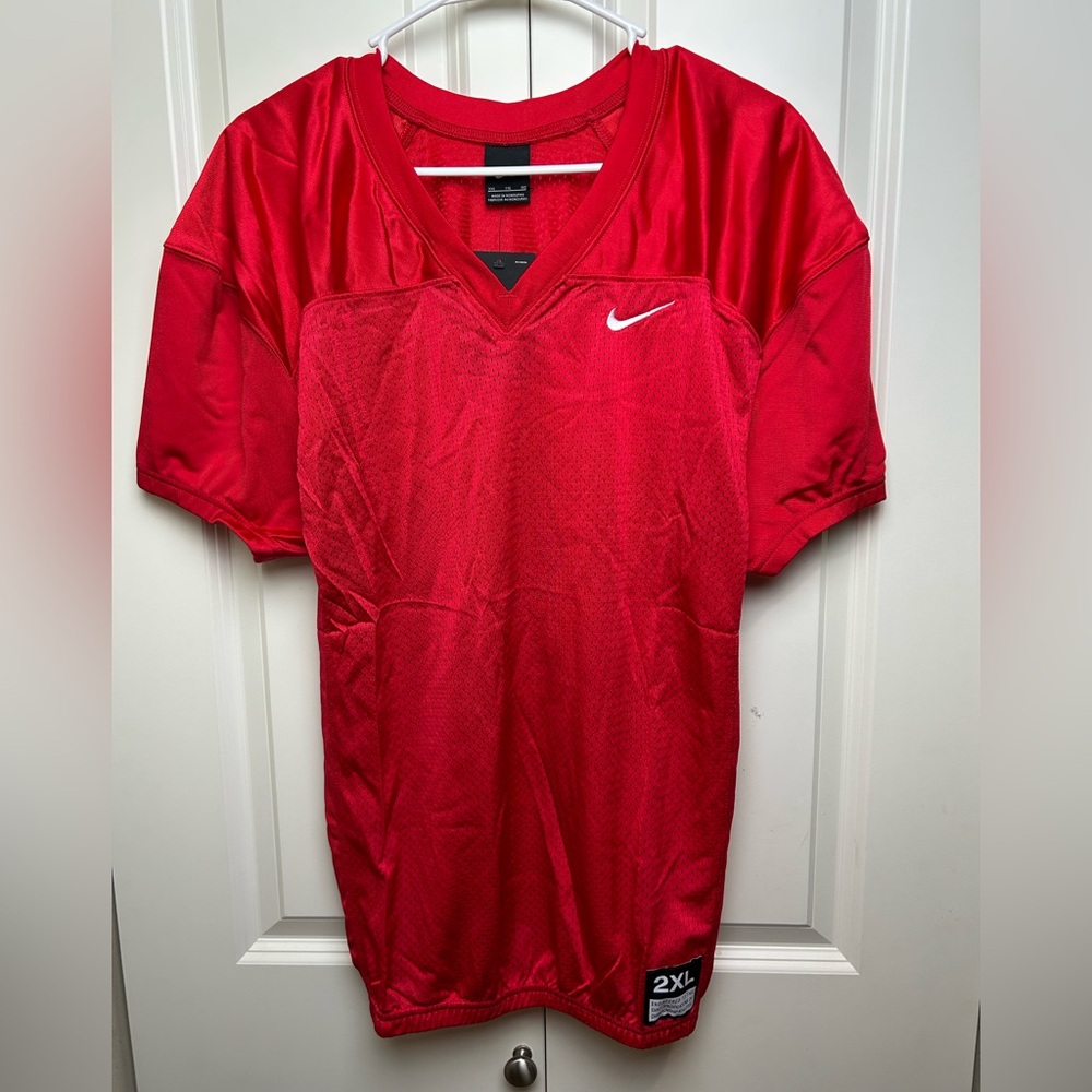 Nike Youth Stock Vapor Practice Football Jersey in Scarlett